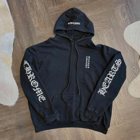 Chrome Hearts Vertical Logo Black Hoodie - 1
