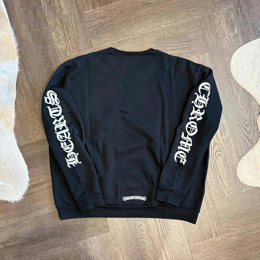 Chrome Hearts Vertical Logo Black Sweatshirt - 1