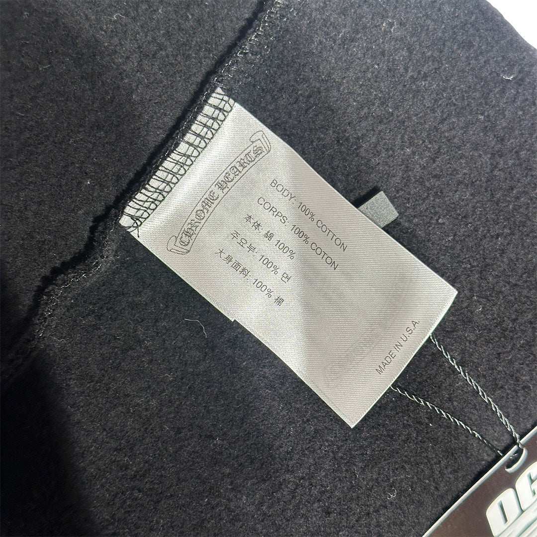 Chrome Hearts Vertical Logo Hoodie Black White - 4