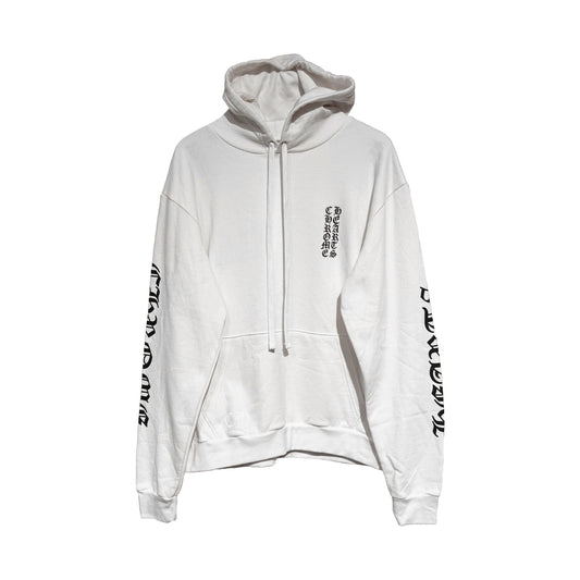 Chrome Hearts Vertical Logo Hoodie White Black - 1