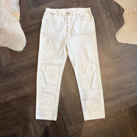 Chrome Hearts White Star Patch Jeans - 1