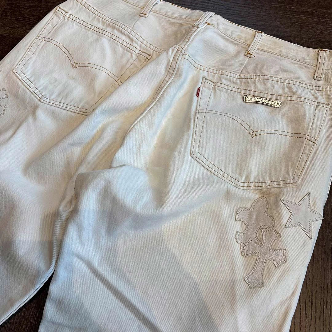 Chrome Hearts White Star Patch Jeans - 2