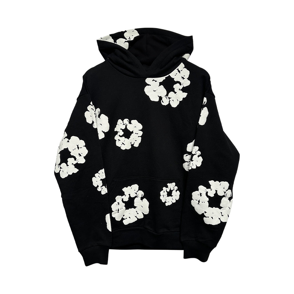 Denim Tears Cotton Wreath Hoodie Black - 1