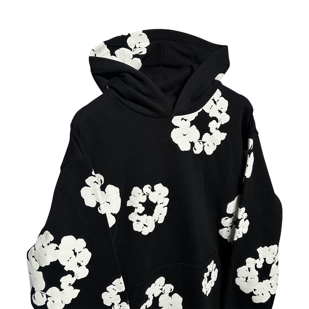 Denim Tears Cotton Wreath Hoodie Black - 3