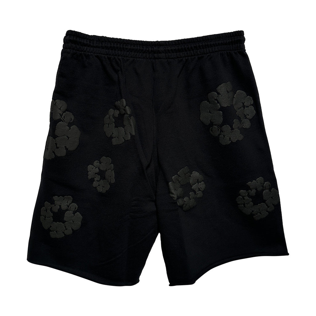 Denim Tears Cotton Wreath Shorts Black - 1