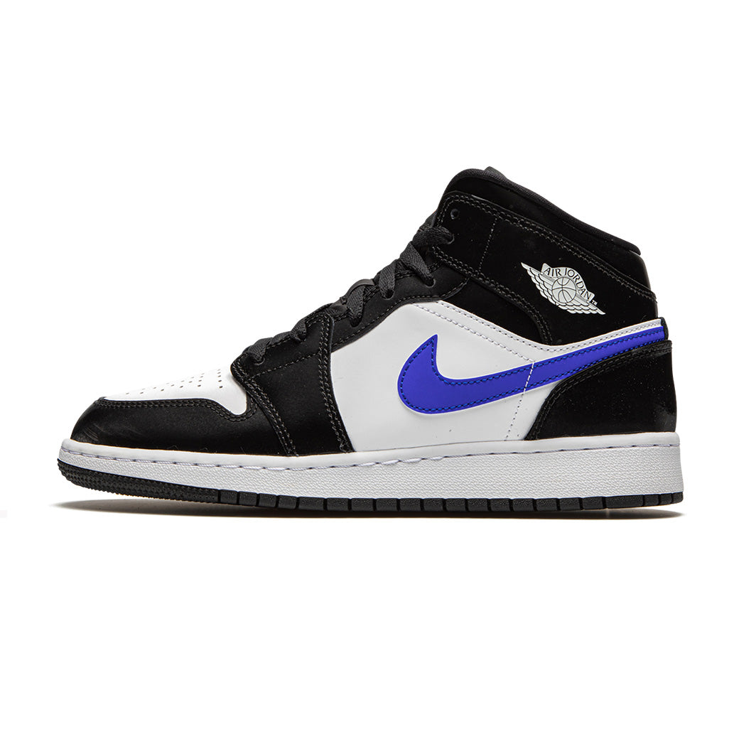 Air Jordan 1 Mid Black Racer Blue White (GS)