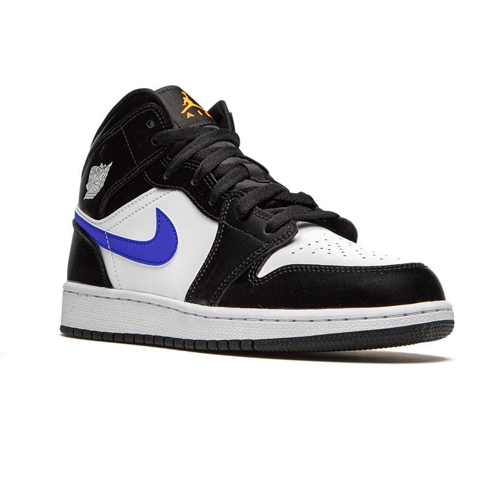 Air Jordan 1 Mid Black Racer Blue White (GS)
