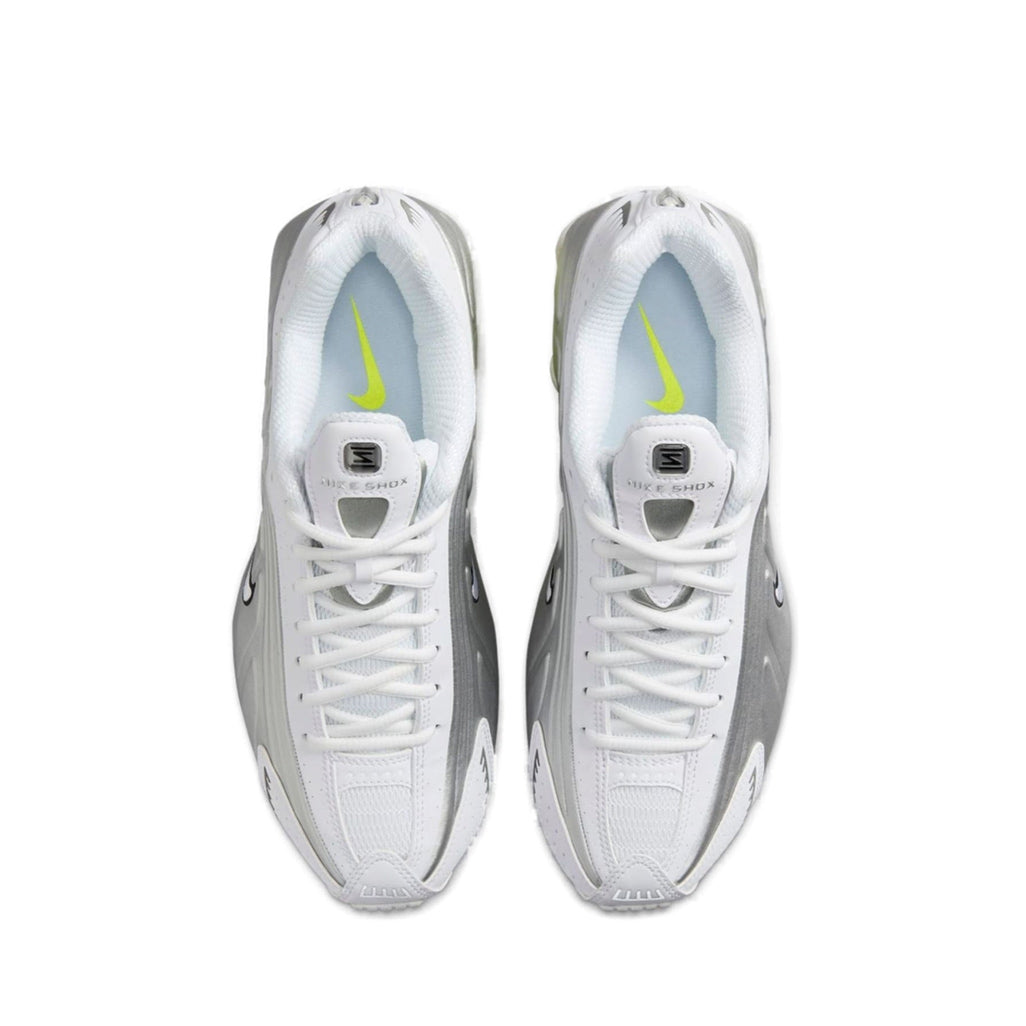 Nike Shox R4 White Metallic Silver Volt W