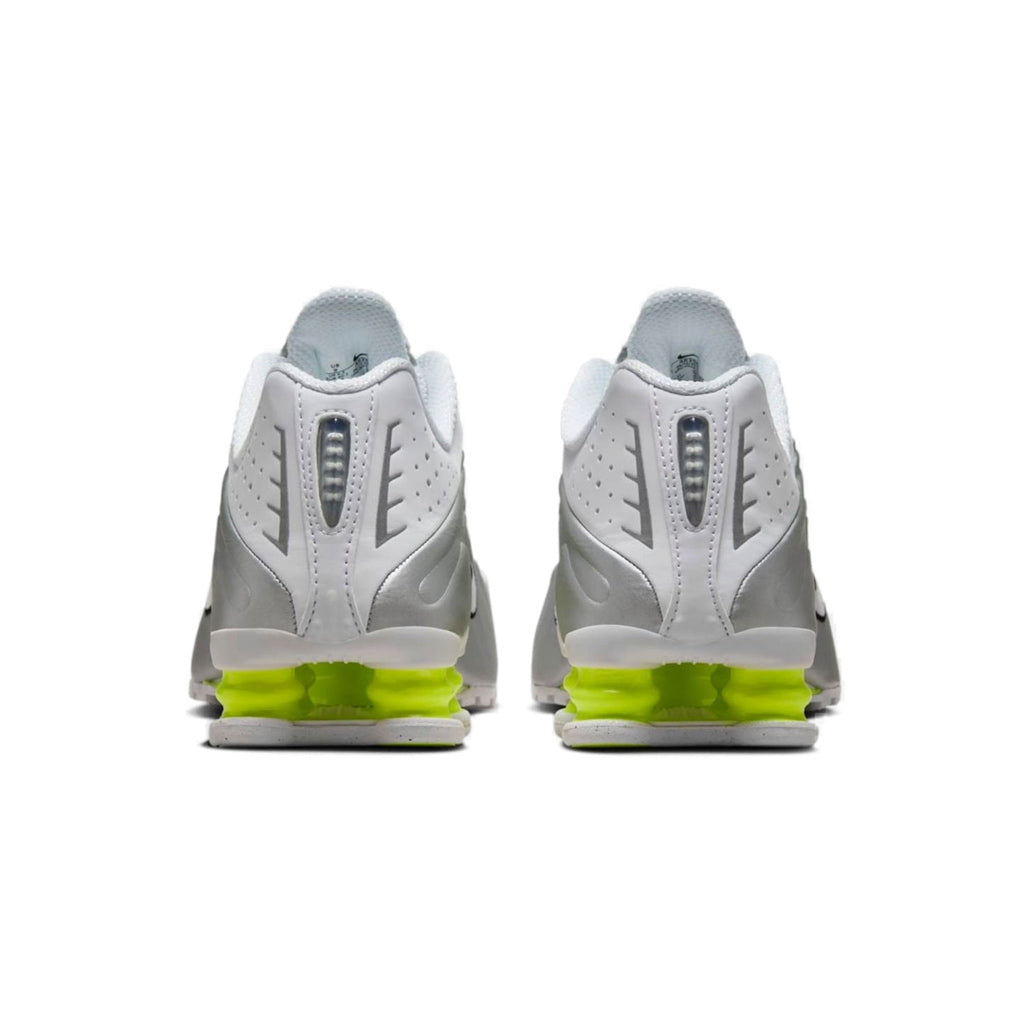 Nike Shox R4 White Metallic Silver Volt W