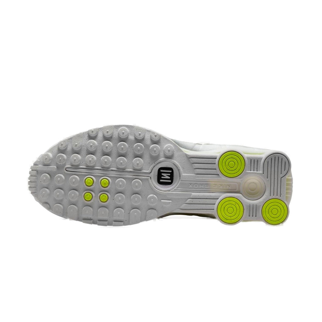 Nike Shox R4 White Metallic Silver Volt W