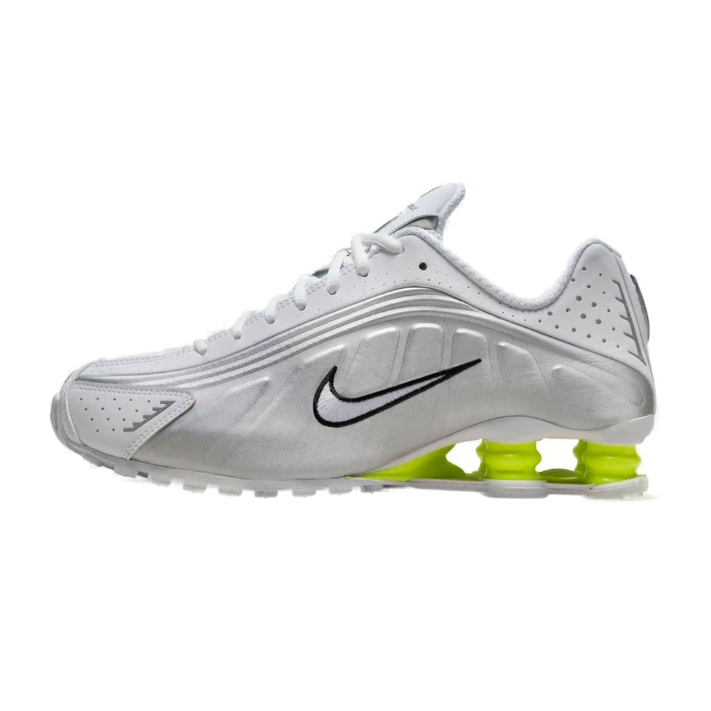Nike Shox R4 White Metallic Silver Volt W