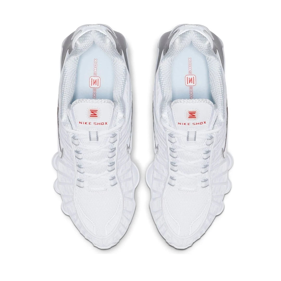 Nike Shox TL White Metallic Silver Max Orange - 4