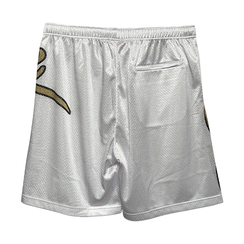 Supreme Big Script Mesh Shorts White Gold - 2