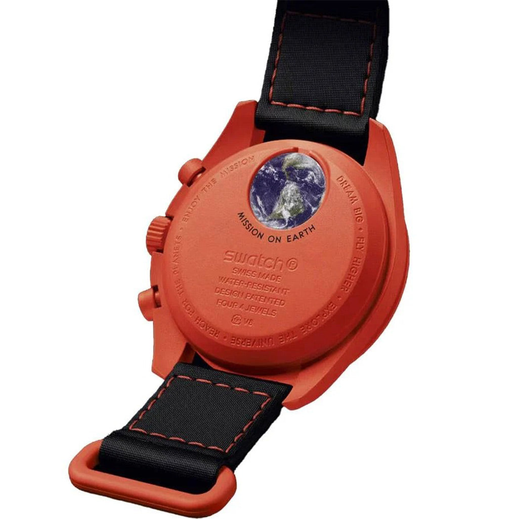 Swatch x Omega Bioceramic Moonswatch Mission On Earth Lava SO33O100