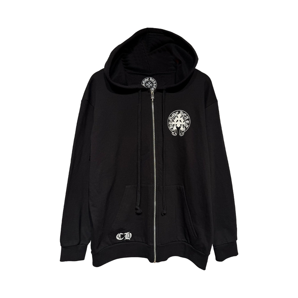 Chrome Hearts triple cross zip hoodie black white Beijing back print UK