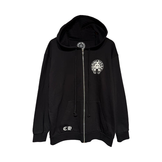 Chrome Hearts triple cross zip hoodie black white Beijing back print UK