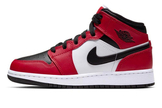 Jordan Air Jordan 1 Mid Chicago Black Toe GS - 1